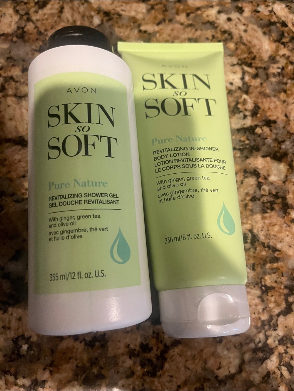 Avon Skin so Soft Pure Nature Revitalizing Shower Gel & Revitalizng Body Lotion